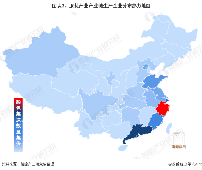 【干货】服装Bsport体育行业产业链全景梳理及区域热力地图(图3)